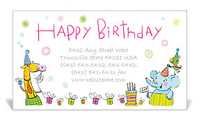 Birthday Business Card Template