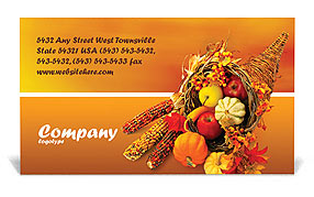 Thanksgiving Business Card Template