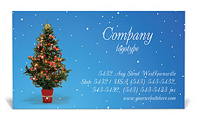 Christmas Holiday Business Card Template