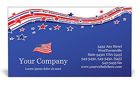 Independence Day Business Card Template