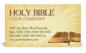 Holy Bible Business Card Template