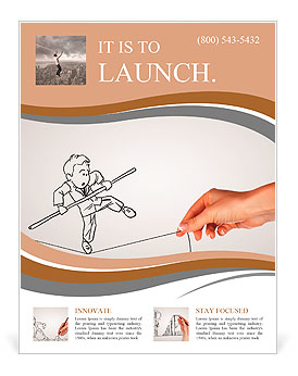 Pencil drawing as illustraion of risks and challenges inbusiness Flyer Template