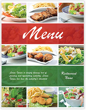 Many Dishes Menu Template