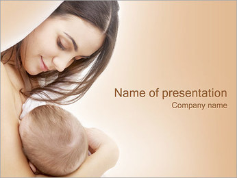 Mother with Baby PowerPoint Template