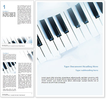 Piano Word Template